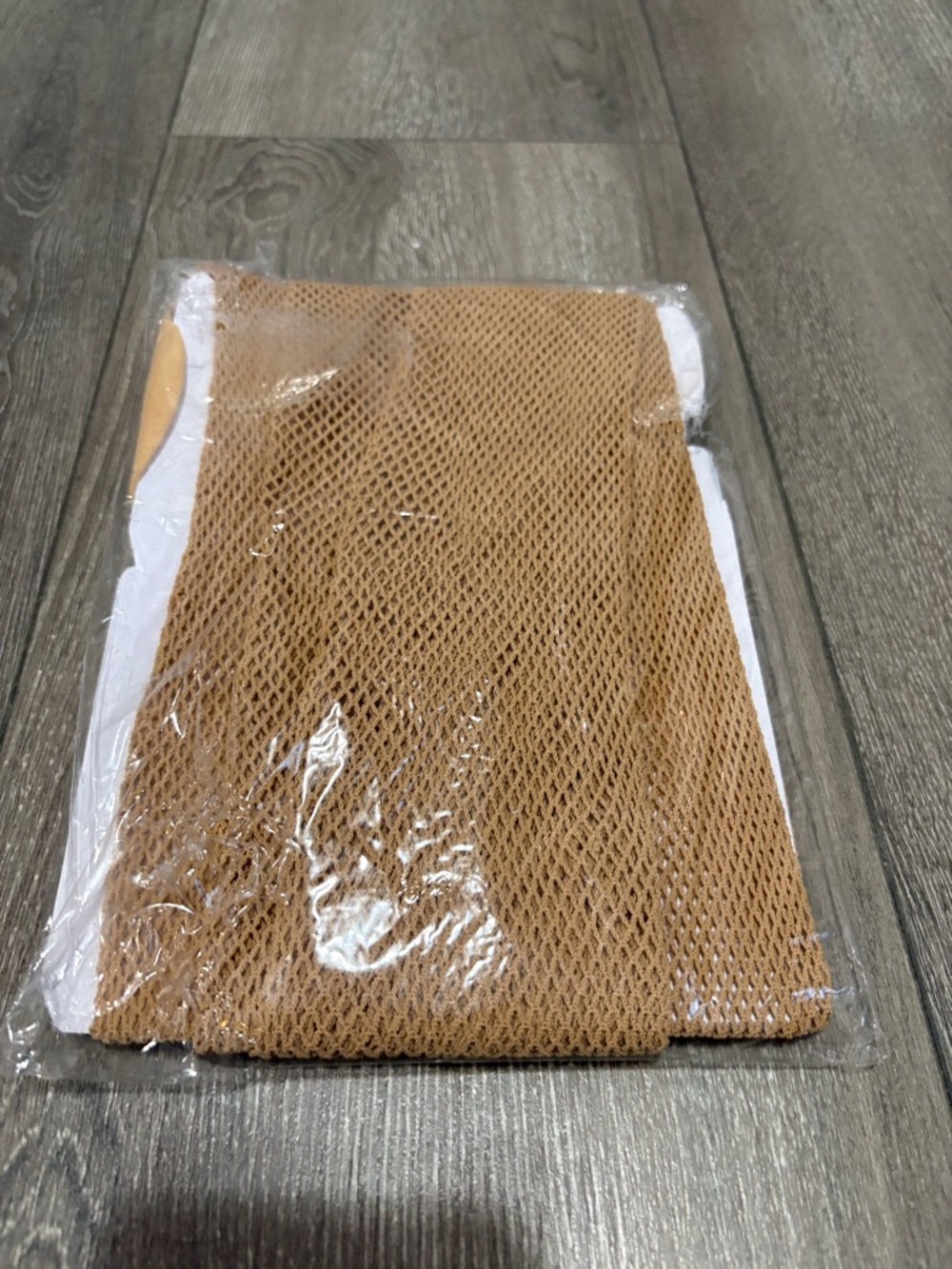 Classic Tan Fishnet Tights - Neutral Mesh Hosiery